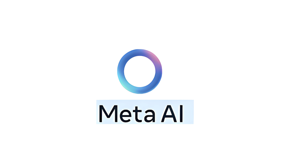 ลโก้ Meta สีฟ้าบนพื้นหลังสีขาว สื่อถึงอนาคตของเทคโนโลยี AI